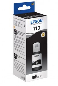 Чернила Epson 110, 120 мл, черный, оригинальные для Epson M1100/ 1120/ 1140/ 1180/ 2140/ 3140/ 3170/ 3180/ 1170/ 2170 (C13T03P14A)