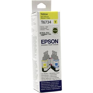 Чернила Epson 673, 70 мл, желтый, оригинальные для Epson L800/L805/L810/L850/L1800 (C13T67344A/C13T673498)