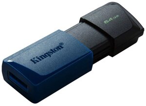 Флешка 64Gb USB 3.2 Gen 1 Kingston DataTraveler Exodia DTXM/64GB, черный/синий (DTXM/64GB)