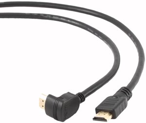 Кабель HDMI (19M)-HDMI (19M) угловой v1.4, 1.8 м, черный gembird (CC-HDMI490-6)