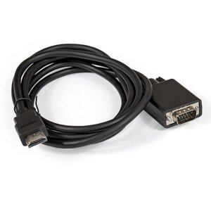 Кабель HDMI (19M)-VGA (15M), 1.8 м, черный exegate EX-CC-HDMIM-VGAM-1.8 (EX284928RUS)