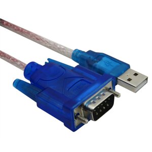 Кабель-переходник (адаптер) USB 2.0(Am)-COM (9m) / RS232, 1.2м, прозрачный Exegate (EX284951RUS)