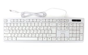 Клавиатура проводная Gembird KB-8355U, мембранная, USB, белый