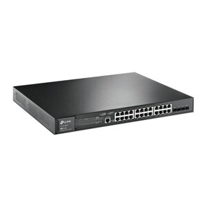 Коммутатор TP-Link JetStream TL-SG3428MP, управляемый, кол-во портов: 24x1 Гбит/с, кол-во SFP/uplink: SFP 4x1 Гбит/с, установка в стойку, PoE: 24x30 Вт (макс. 384 Вт) (TL-SG3428MP)