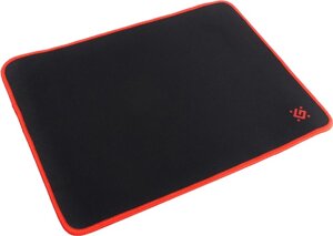 Коврик для мыши Defender Black M, игровой, 360x270x3мм, черный/красный (50560)