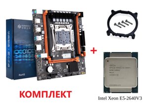 Материнская плата с процессором huananzhi X99-4MF, socket2011-3, lntel xeon E5-2640v3, 4xddr4, PCI-ex16, 2SATA2, SATA3, 5.1-ch, GLAN, 4 USB 3.2, matx, retail