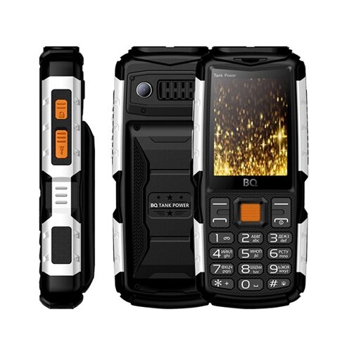 Мобильный телефон BQ BQ-2430 Tank Power, 2.4" 320x240 TN, 32Mb RAM, BT, 2-Sim, 4000 мА·ч, черный/серебристый (85955786)