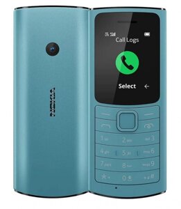 Мобильный телефон Nokia 110 4G TA-1543 DS, 1.8" 320x240 TFT, 3G/4G, 1xCam, 2-Sim, 1.02 А·ч, micro-USB, Series 30+синий (1GF018MPE1C01)