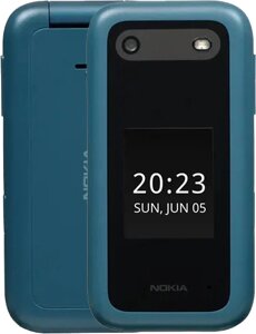 Мобильный телефон Nokia 2660, 2.8" 320x240 TFT, 128Mb, BT, 1xCam, 2-Sim, 1450 мА·ч, Series 30+синий (1GF011PPG1A02)