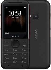 Мобильный телефон Nokia 5310 (2020) Dual Sim, 2.4" 320x240 TN, MediaTek MT6260A, 16Mb, 2-Sim, 1200 мА·ч, micro-USB, Series 30+черный/красный (16PISX01A04/16PISX01A18)