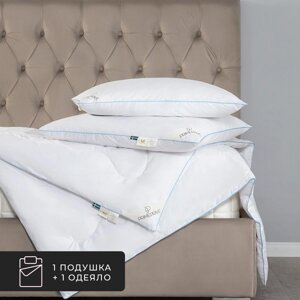 Набор 1 одеяло + 1 подушка Linen, льняное волокно в хлопковом тике (140х205, 70х70)