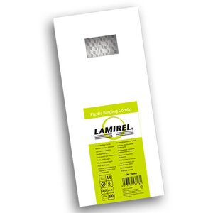 Пружины для переплета 8мм, 21-40 листов, пластик, 100шт., белые, Lamirel (LA-78668/CRC 78668)