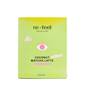 Re-Feel Re-Feel Матча-латте с коллагеном и кокосовым молоком без сахара Coconut Matcha Latte + Collagen (саше) 3*19 гр