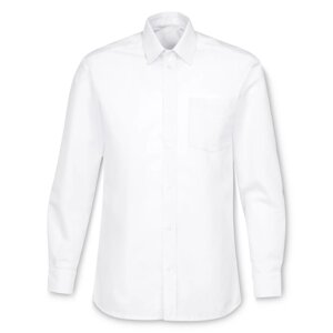 Рубашка мужская с длинным рукавом Collar, белая, размер 48; 182