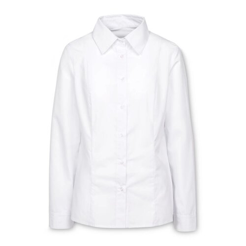 Рубашка женская с длинным рукавом Collar, белая, размер 50; 158-164
