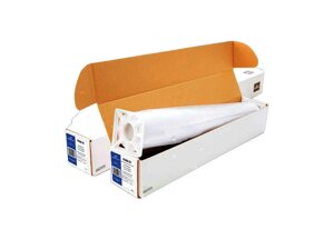 Рулонная мелованная матовая бумага для плоттеров 130 г/м2, 1.370x90 м, 50.8 мм (OM130-54/90)