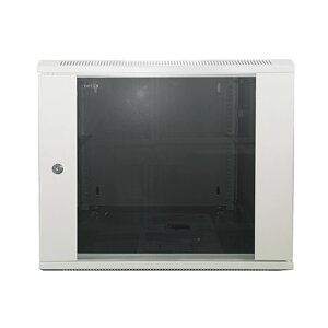Шкаф телекоммуникационный настенный 6U 540x450 мм, стекло, серый, в сборе, Netko SOLO (N. SOL. 5406GWA. 58419. GY)