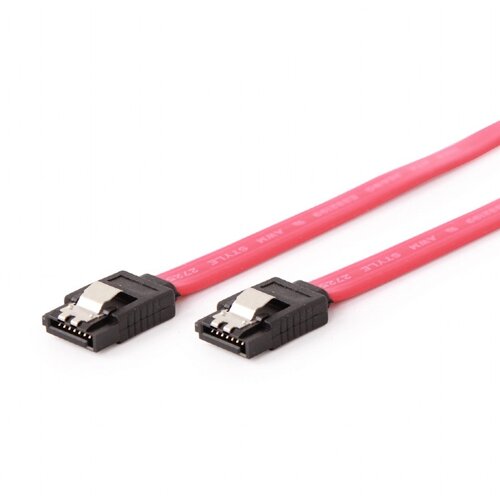 Шлейф (с защелкой) Cablexpert SATA (7-pin)-SATA (7-pin) 3.0, прямой, 50 см, красный (CC-SATAM-DATA)