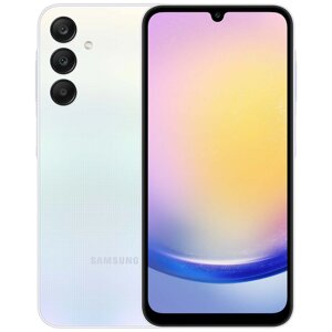 Смартфон samsung galaxy A25 5G, 6.5" 1080x2340 amoled, samsung exynos 1280, 6gb RAM, 128gb, 3G/4G/5G, NFC, wi-fi, BT, 3xcam, 2-sim, 5000 мач, USB type-C, android 14, голубой (SM-A256elbdcau)