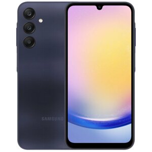 Смартфон samsung galaxy A25 5G, 6.5" 1080x2340 super amoled, samsung exynos 1280, 8gb RAM, 256gb, 3G/4G/5G, NFC, wi-fi, BT, 3xcam, 2-sim, 5000 мач, USB type-C, android 14, темно-синий (SM-A256ezkhmea)