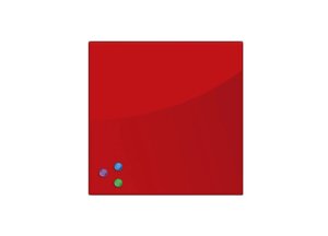 Стеклянная магнитно-маркерная доска_45x45 см, красная, 3 магнита (236737)