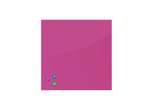 Стеклянная магнитно-маркерная доска_45x45 см, розовая, 3 магнита (236742)