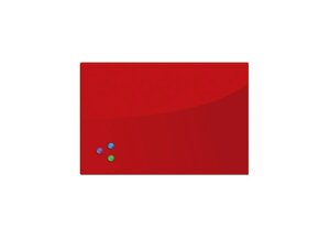 Стеклянная магнитно-маркерная доска_45x60 см, красная, 3 магнита (236746)