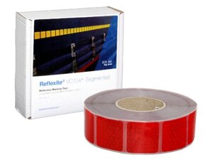 Светоотражающая лента_Oralite (Reflexite) VC104+ Curtain Grade Segmented для мягкого тента, сегментированная, красная 0.05x50 м