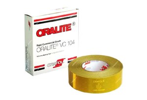 Светоотражающая лента_Oralite VC104 Rigid Grade Commercial для жесткого борта, желтая 0.05x50 м