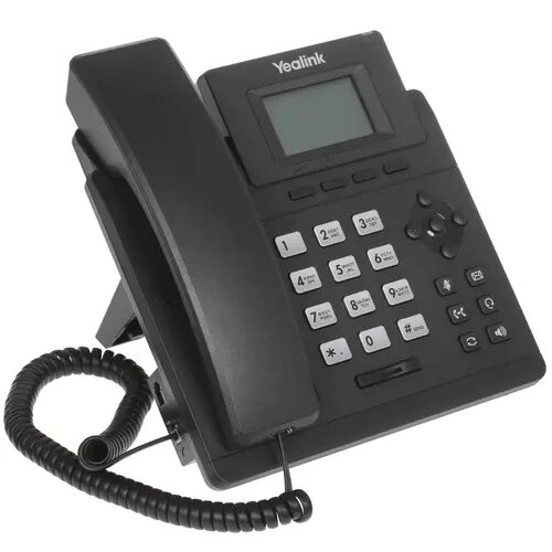 VoIP-телефон Yealink SIP-T30, 1 SIP-аккаунт, монохромный дисплей, черный
