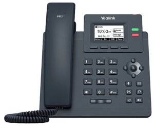 VoIP-телефон Yealink SIP-T31G, 2 линии, 2 SIP-аккаунта, монохромный дисплей, PoE, черный (SIP-T31G-Black Keyboard)