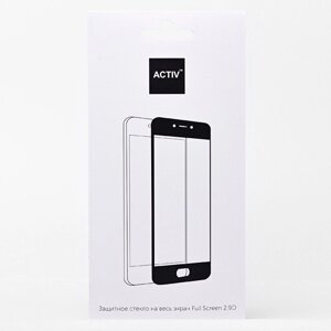 Защитное стекло 3D Activ Clean Line для смартфона Huawei Y6 2019/Honor 8A Full Screen, с черной рамкой (101412)