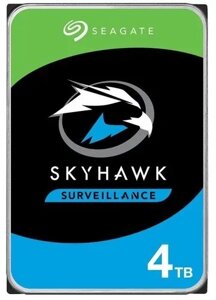 Жесткий диск (HDD) Seagate 4Tb SkyHawk, 3.5", 5400rpm, 256Mb, SATA3 (ST4000VX016)