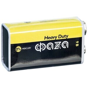 Батарейка ФАZА Heavy Duty 6F22H-S1 9V крона (комплект из 5 шт.)