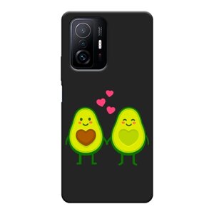 Матовый силиконовый чехол "Авокадная любовь" на Xiaomi Mi 11T Pro / Сяоми Ми 11T Про