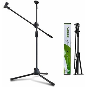 Микрофонная стойка для концертов/конференций/рок концертов и тд. аксессуар-стойка для микрофона/черная.