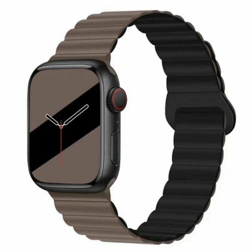 Ремешок для Apple Watch 38 /40 /41 , магнитный, коричневый/черный)