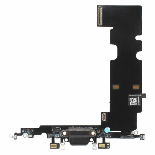 Шлейф для Apple iPhone 8 Plus на разъем зарядки/микрофон (черный)