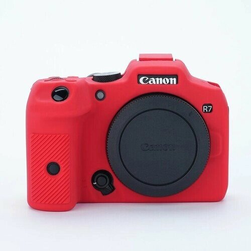Силиконовый чехол CameraCase для Canon EOS R7 красный