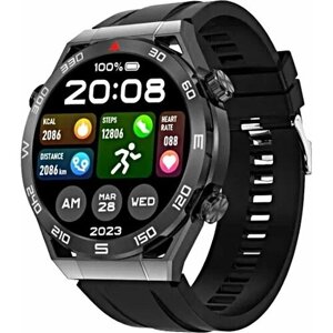 Умные часы DT ULTRA MATE, 1.5 IPS, iOS, Android, 2 ремешка, Bluetooth уведомления, 47 mm, черные