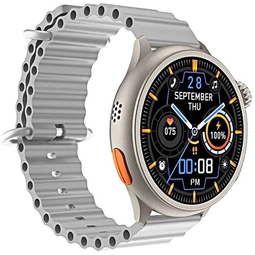 Умные часы HW3 ULTRA MAX Smart watch 2023, Круглые смарт-часы спортивные, iOS, Android, 1.52 HD экран, Cеребристый, WinStreak