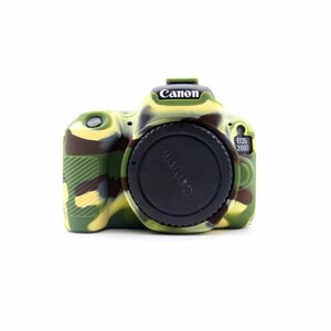 Защитный противоударный чехол MyPads для фотоаппарата Canon EOS 200D/ 200D II ультра-тонкая полимерная из мягкого качественного силикона хаки