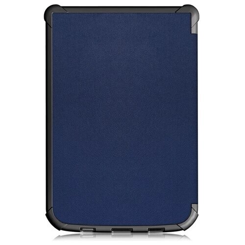 Чехол-обложка MyPads для PocketBook 740 из качественной эко-кожи с функцией включения-выключения и возможностью быстрого снятия синий
