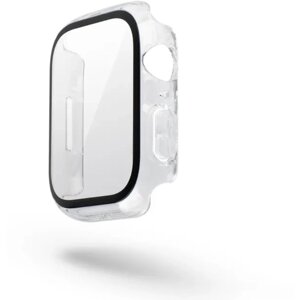 Чехол Uniq Legion + 9H Curved glass для часов Apple Watch 7/8 45 мм, цвет Прозрачный