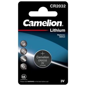 Элемент питания литиевый CR CR2032 BL-1 (блист. 1шт) Camelion 3066 ( 20 упак.)