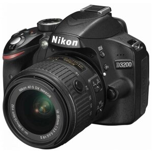 Фотоаппарат nikon D3200 kit AF-S DX nikkor 18-55mm f/3.5-5.6G VR II, черный