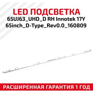 LED подсветка (светодиодная планка) для телевизора 65UJ63_UHD_D RH InnoteK 17Y 65inch_D-Type_Rev0.0_160809