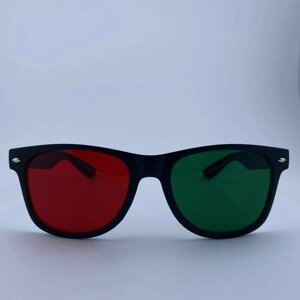 Очки 3D анаглифные с цветными фильтрами, красный-зеленый