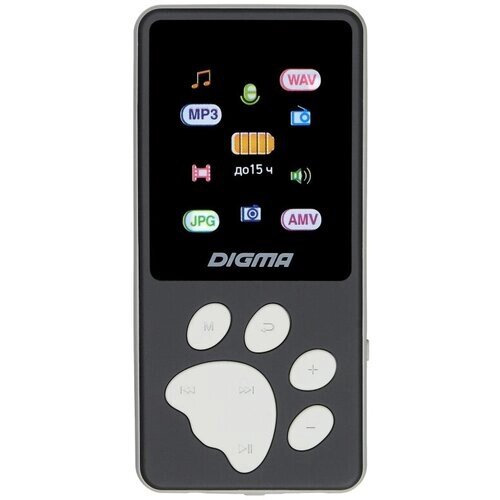 Плеер MP3 Digma S4 8Gb черный/серый/1.8/FM/microSDHC