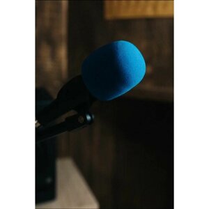 Поп фильтр / ветрозащита для микрофона BOYONG K2, синий
